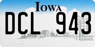 IA license plate DCL943