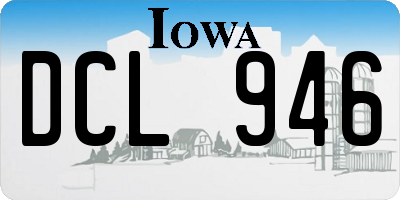 IA license plate DCL946