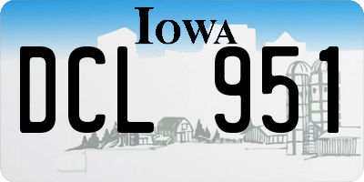 IA license plate DCL951