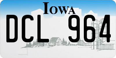 IA license plate DCL964