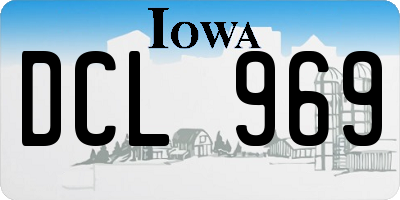 IA license plate DCL969