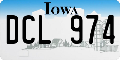 IA license plate DCL974