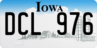 IA license plate DCL976