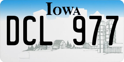 IA license plate DCL977