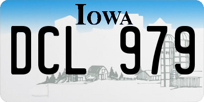 IA license plate DCL979