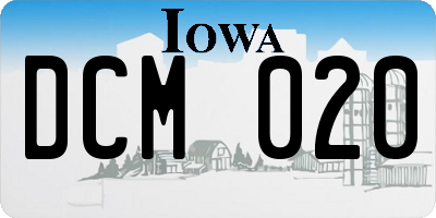IA license plate DCM020