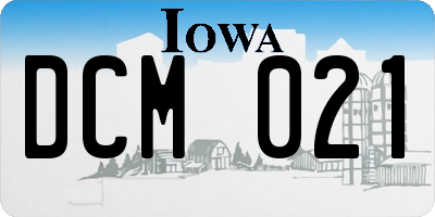 IA license plate DCM021