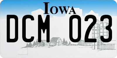IA license plate DCM023