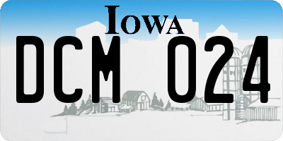IA license plate DCM024