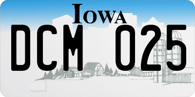 IA license plate DCM025