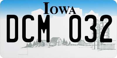 IA license plate DCM032