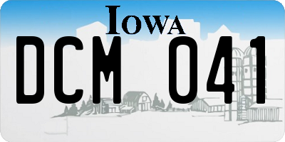 IA license plate DCM041
