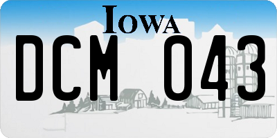 IA license plate DCM043