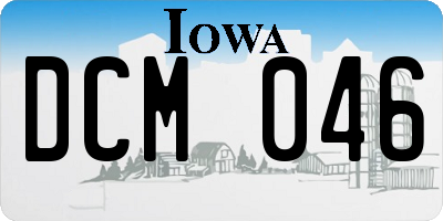 IA license plate DCM046