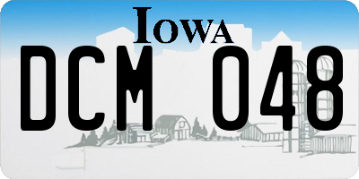 IA license plate DCM048