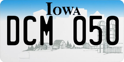 IA license plate DCM050