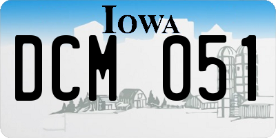 IA license plate DCM051