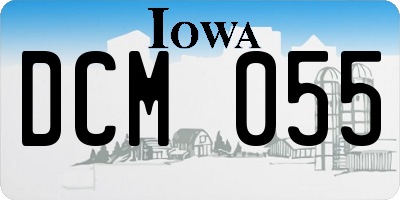 IA license plate DCM055