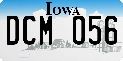 IA license plate DCM056