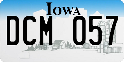 IA license plate DCM057