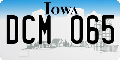 IA license plate DCM065