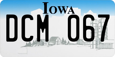 IA license plate DCM067