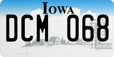 IA license plate DCM068