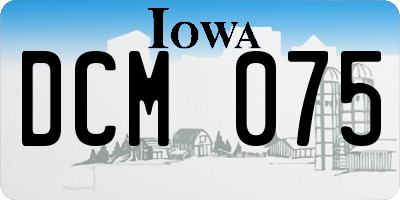 IA license plate DCM075