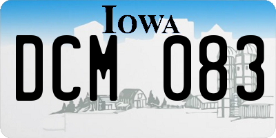IA license plate DCM083
