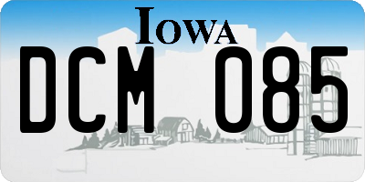 IA license plate DCM085