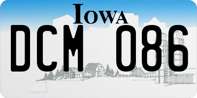 IA license plate DCM086