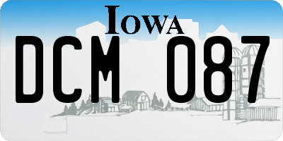 IA license plate DCM087