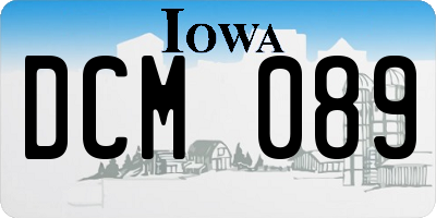 IA license plate DCM089