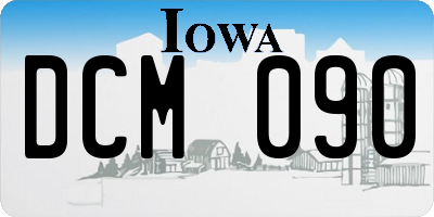 IA license plate DCM090