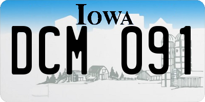 IA license plate DCM091