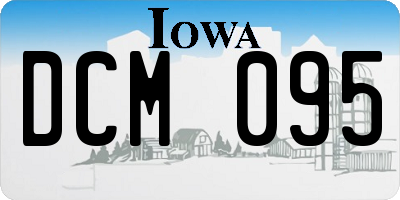 IA license plate DCM095
