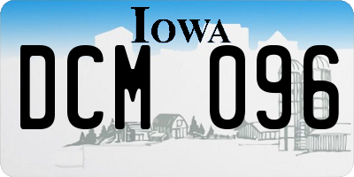 IA license plate DCM096