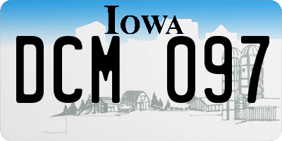 IA license plate DCM097