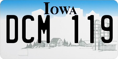 IA license plate DCM119