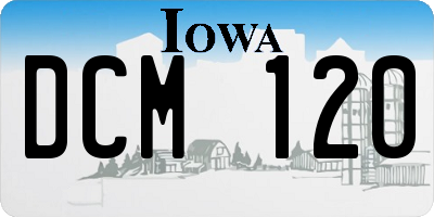 IA license plate DCM120
