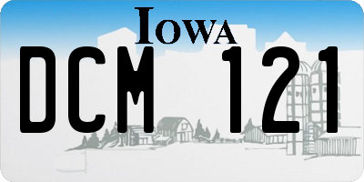 IA license plate DCM121
