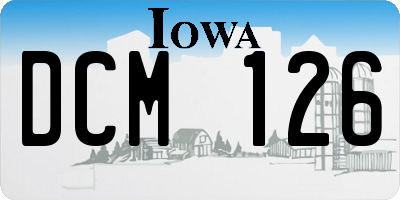 IA license plate DCM126
