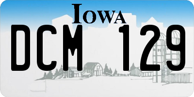 IA license plate DCM129