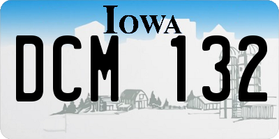IA license plate DCM132