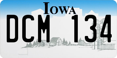 IA license plate DCM134