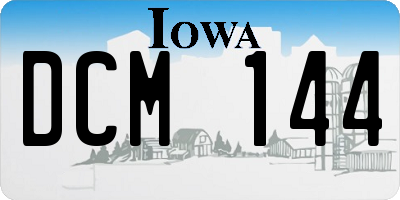 IA license plate DCM144