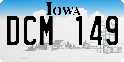 IA license plate DCM149