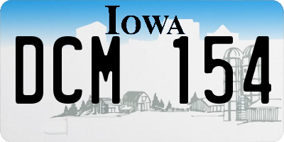 IA license plate DCM154