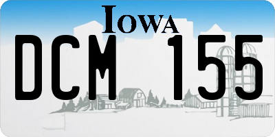 IA license plate DCM155