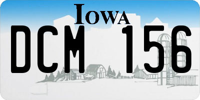 IA license plate DCM156